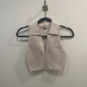 Aritzia Cropped Polo tank